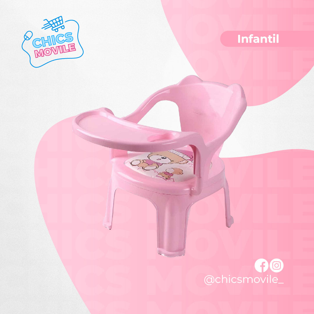 Silla Infantil con Mesita y Portavasos