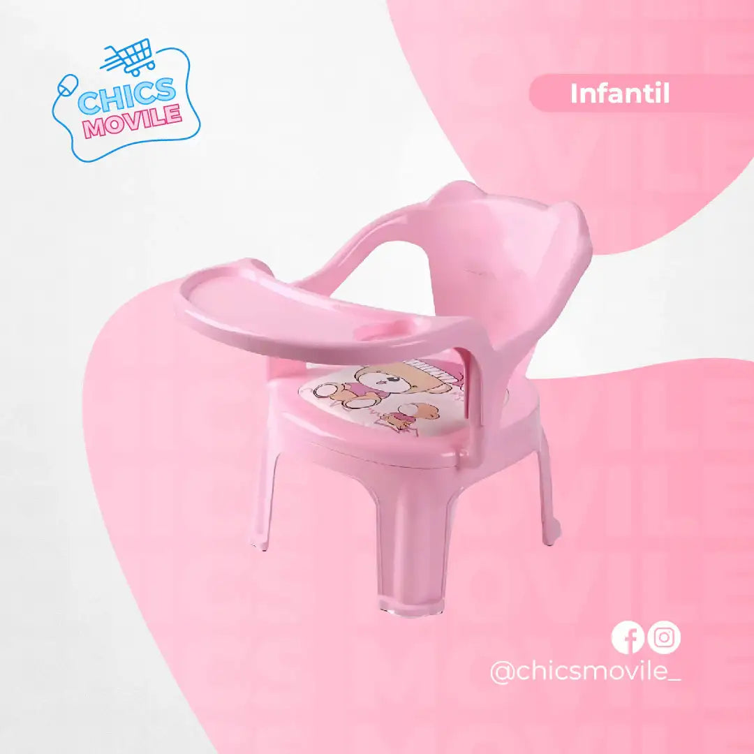 Silla Infantil con Mesita y Portavasos