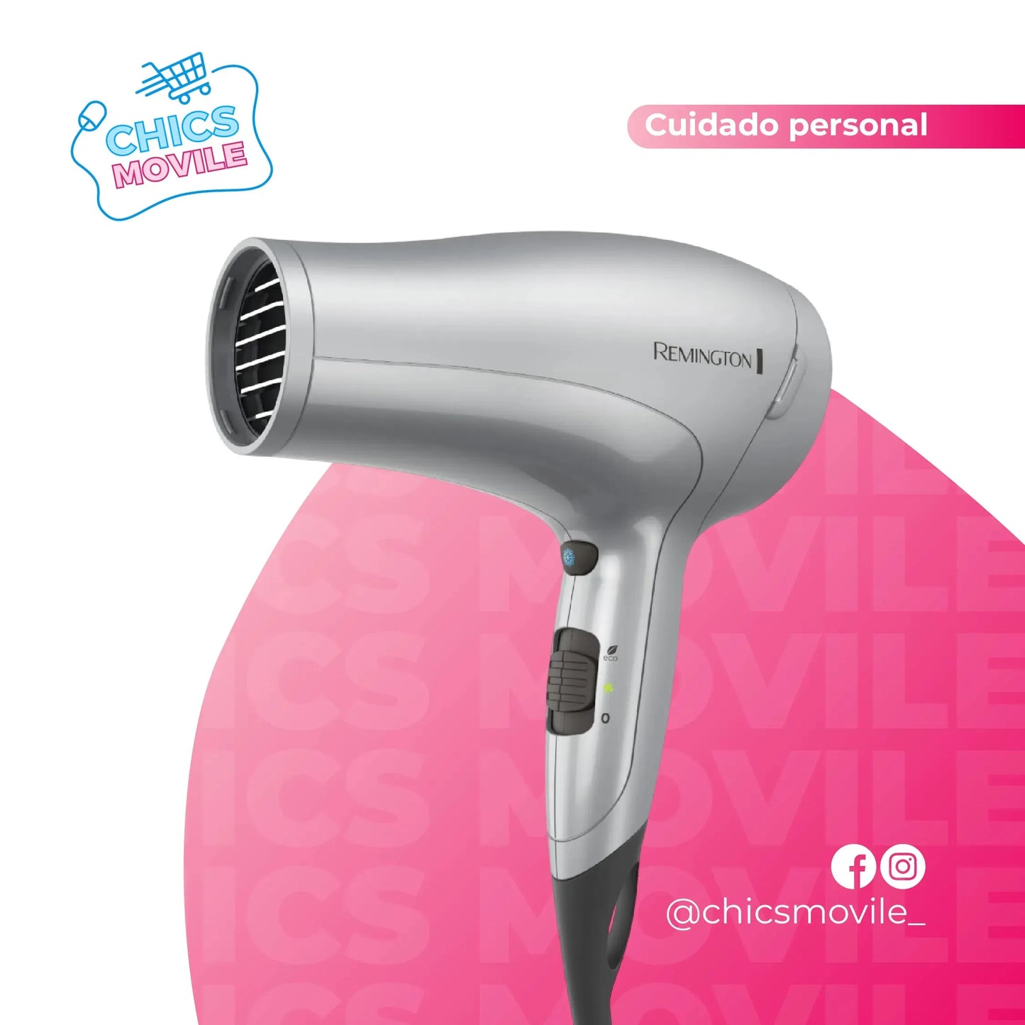 Secador Remington Protitanium - Tecnología Cerámica + Titanio
