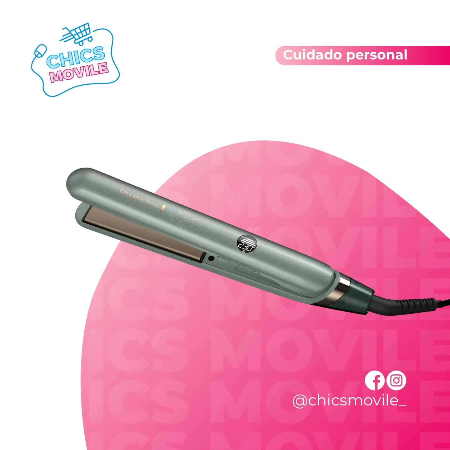 Plancha de Cabello Remington S32A-110F - Cerámica Botánica + Iones