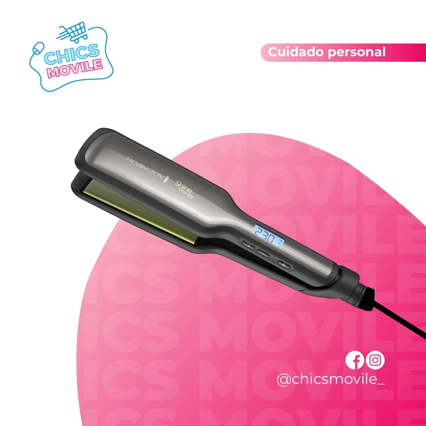 Plancha Alisadora Remington Shine Therapy S9980 - Tecnología de Aguacate y Macadamia