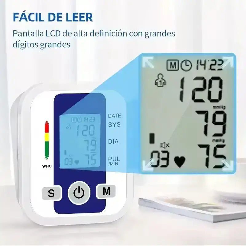 Tensiómetro digital con altavoz + Termómetro + Oxímetro