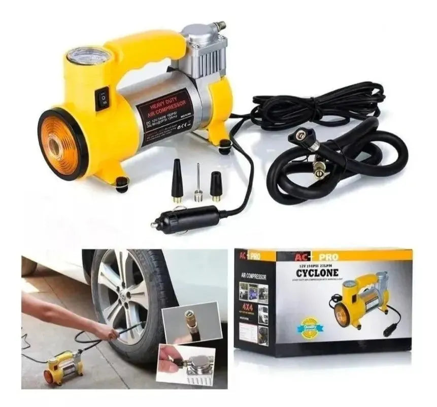 Compresor De Aire Automático Para Inflar Llantas De Carro 12V 🚗 - Chics Movile