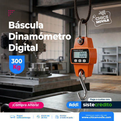 Dinamómetro Báscula de Colgar 300kg