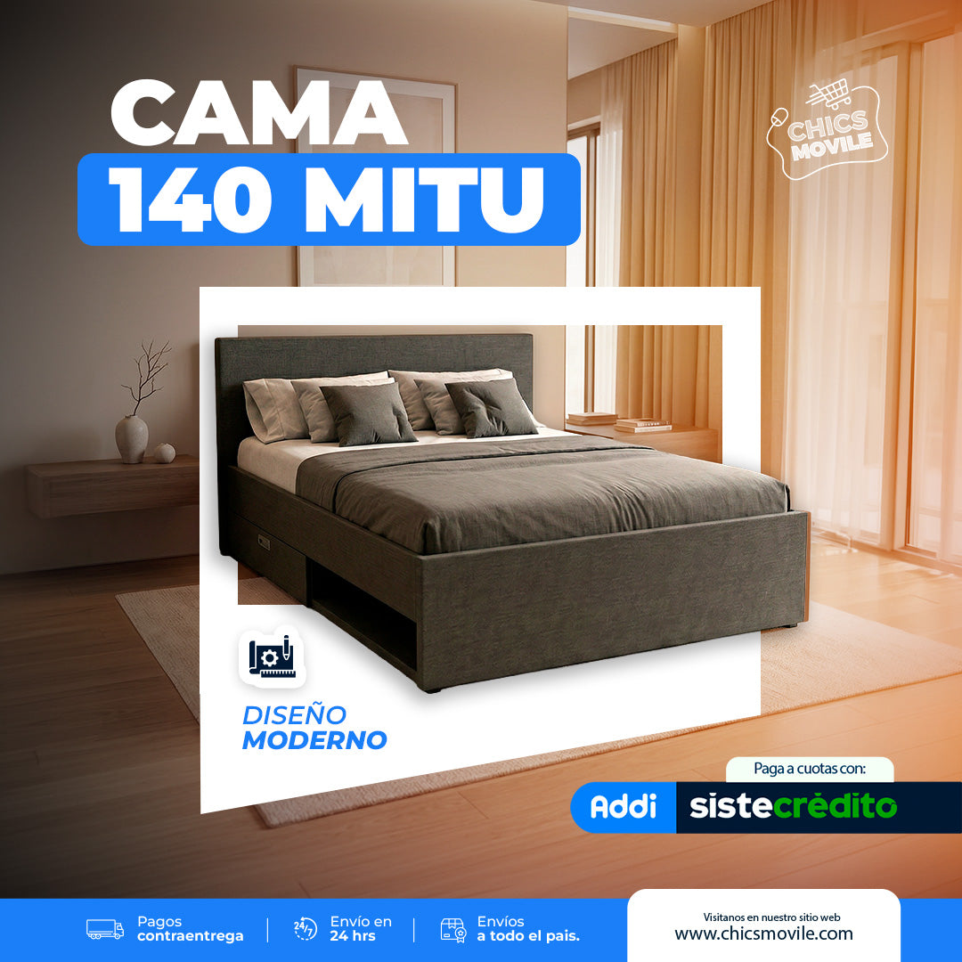 Cama moderna Mitu 140