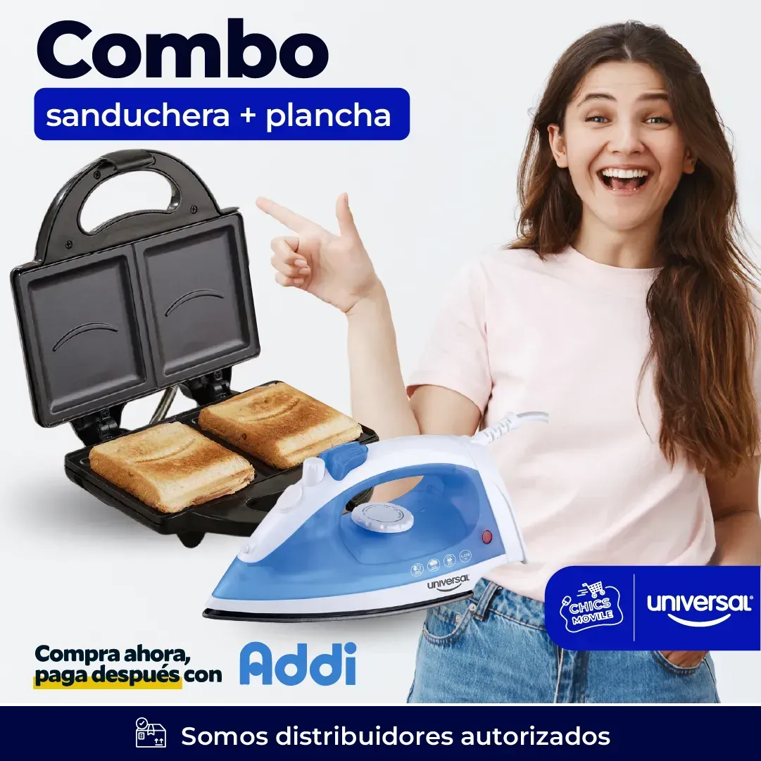 Combo UNIVERSAL Sanduchera + Plancha ✅🏚️ - Chics Movile