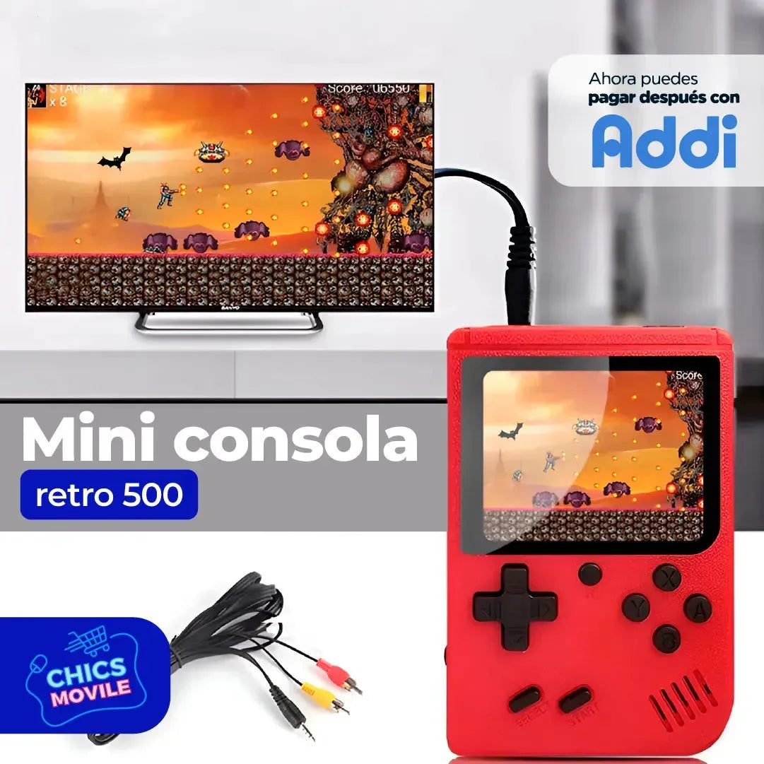 Mini Consola Retro 500 🎮 - Chics Movile