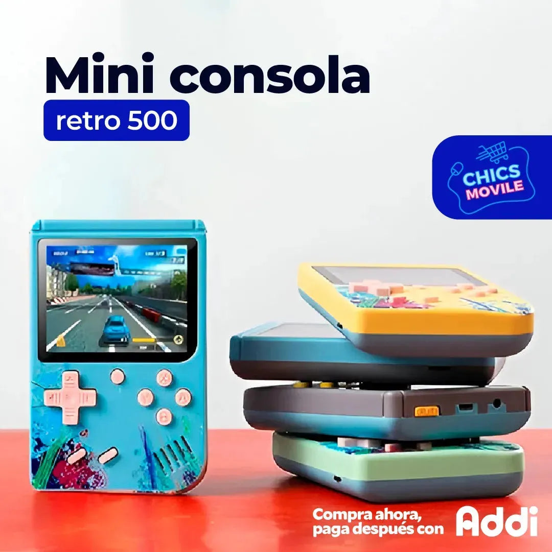 Mini Consola Retro 500 🎮 - Chics Movile
