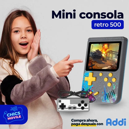 Mini Consola Retro 500 🎮 - Chics Movile