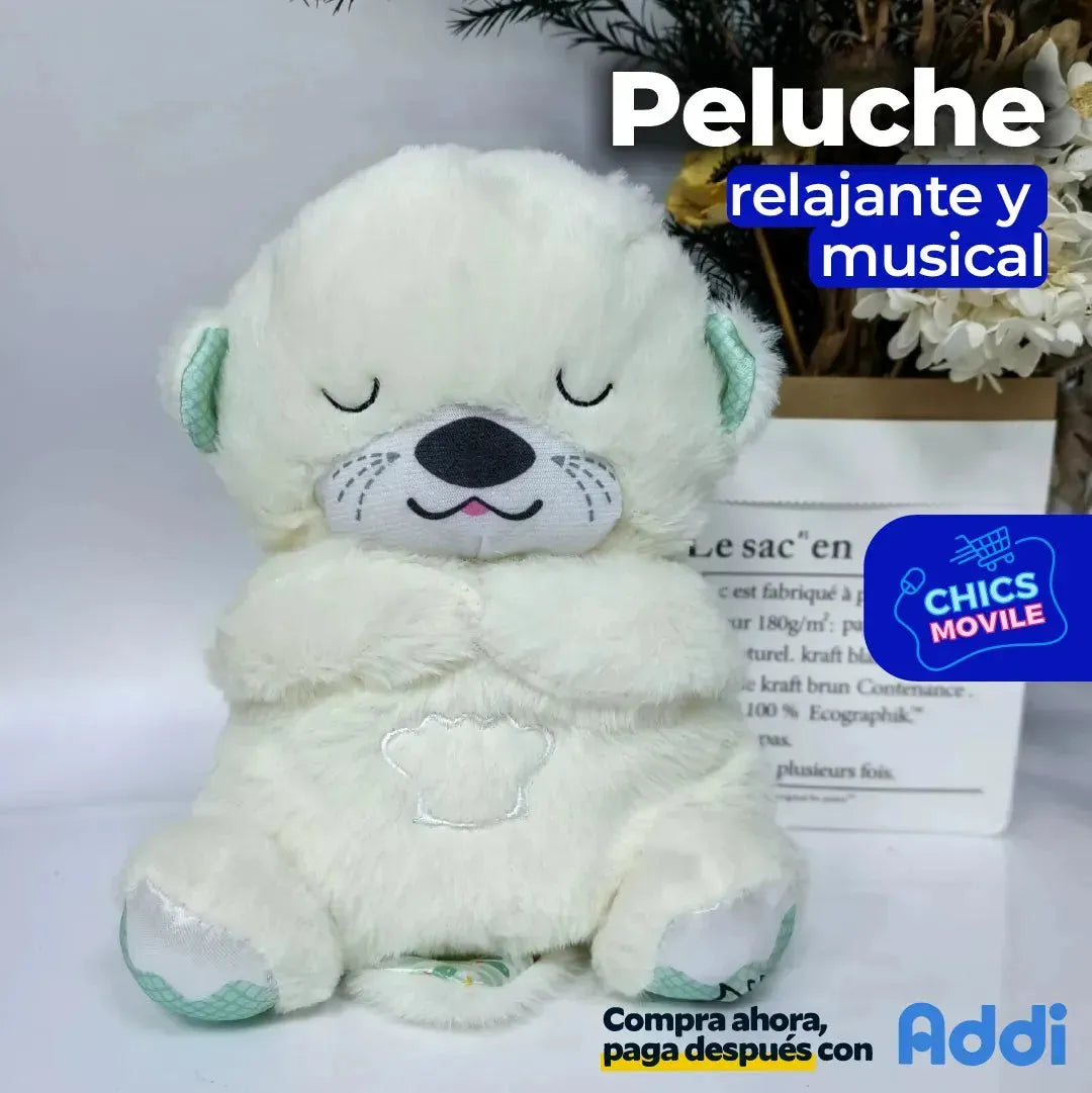 Peluche Realista Nutria Bebe Estimulacion Sensorial Sonido 🧸🐻🐻‍❄️✅