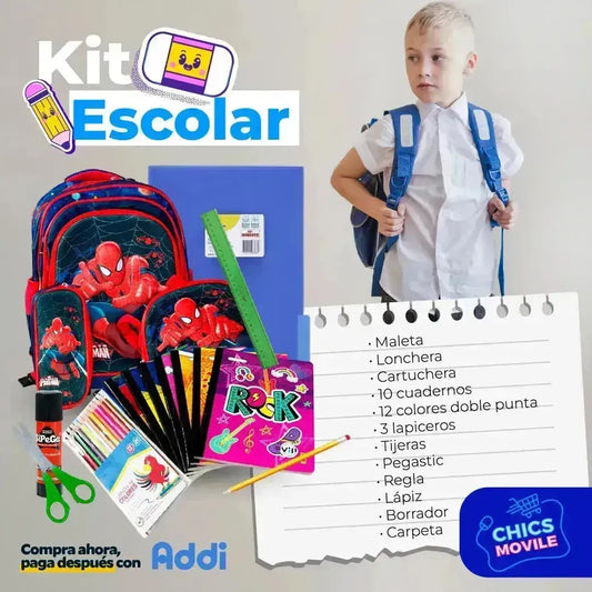Combo Kit Escolar . Regreso a clases🎒✍️🖋️📔 - Chics Movile