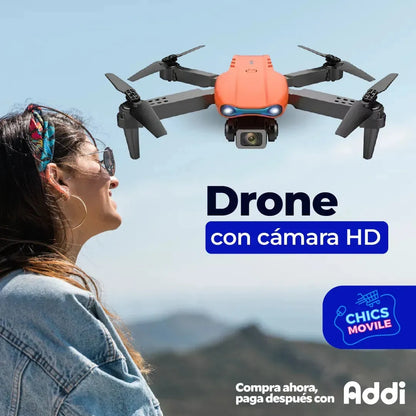 Dron E88 Pro con cámara dual 4k Full HD Wifi y GPS🚀🎥 - Chics Movile