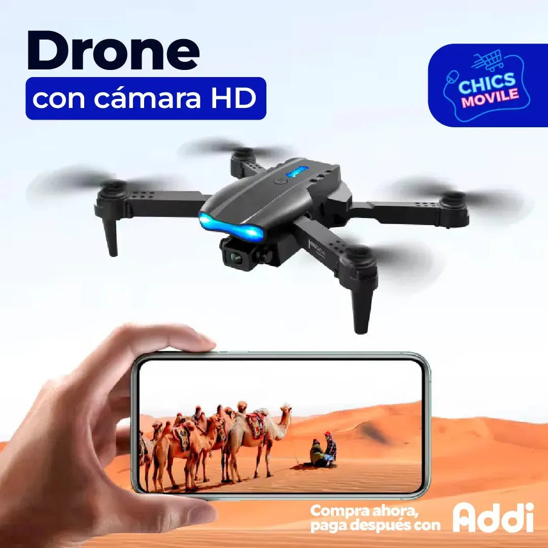 Dron E88 Pro con cámara dual 4k Full HD Wifi y GPS🚀🎥 - Chics Movile
