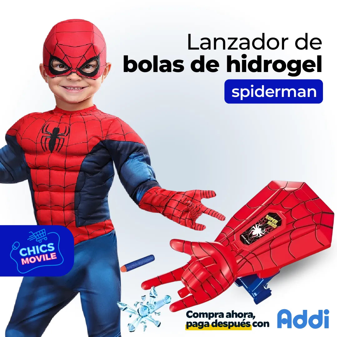 Lanzador de Bolas de Hidrogel Spider-Man 🕷️🕸️ - Chics Movile