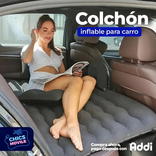 Colchón inflable para Auto de 82cm x 135cm x 50cm 🚗😴 - Chics Movile