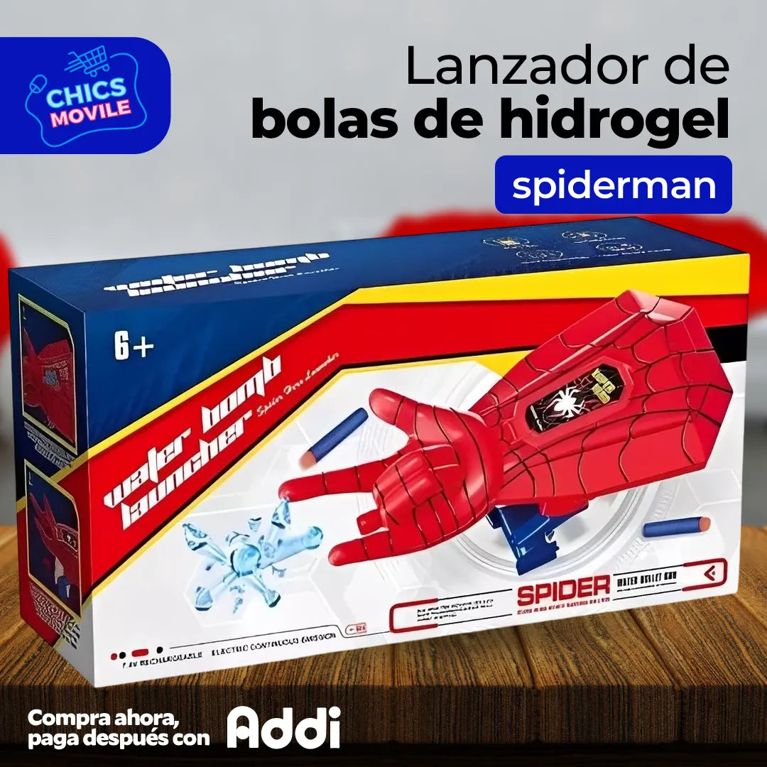 Lanzador de Bolas de Hidrogel Spider-Man 🕷️🕸️ - Chics Movile