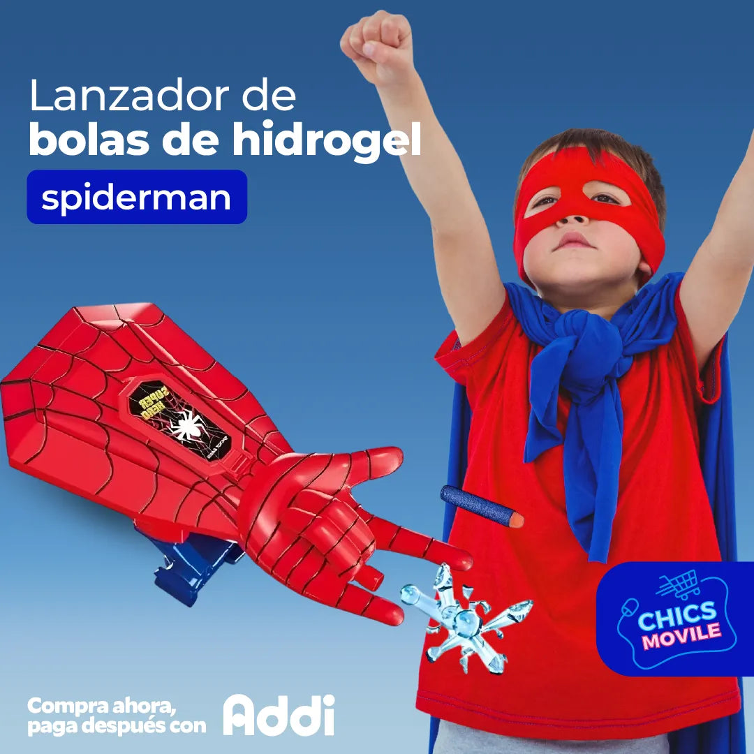 Lanzador de Bolas de Hidrogel Spider-Man 🕷️🕸️ - Chics Movile