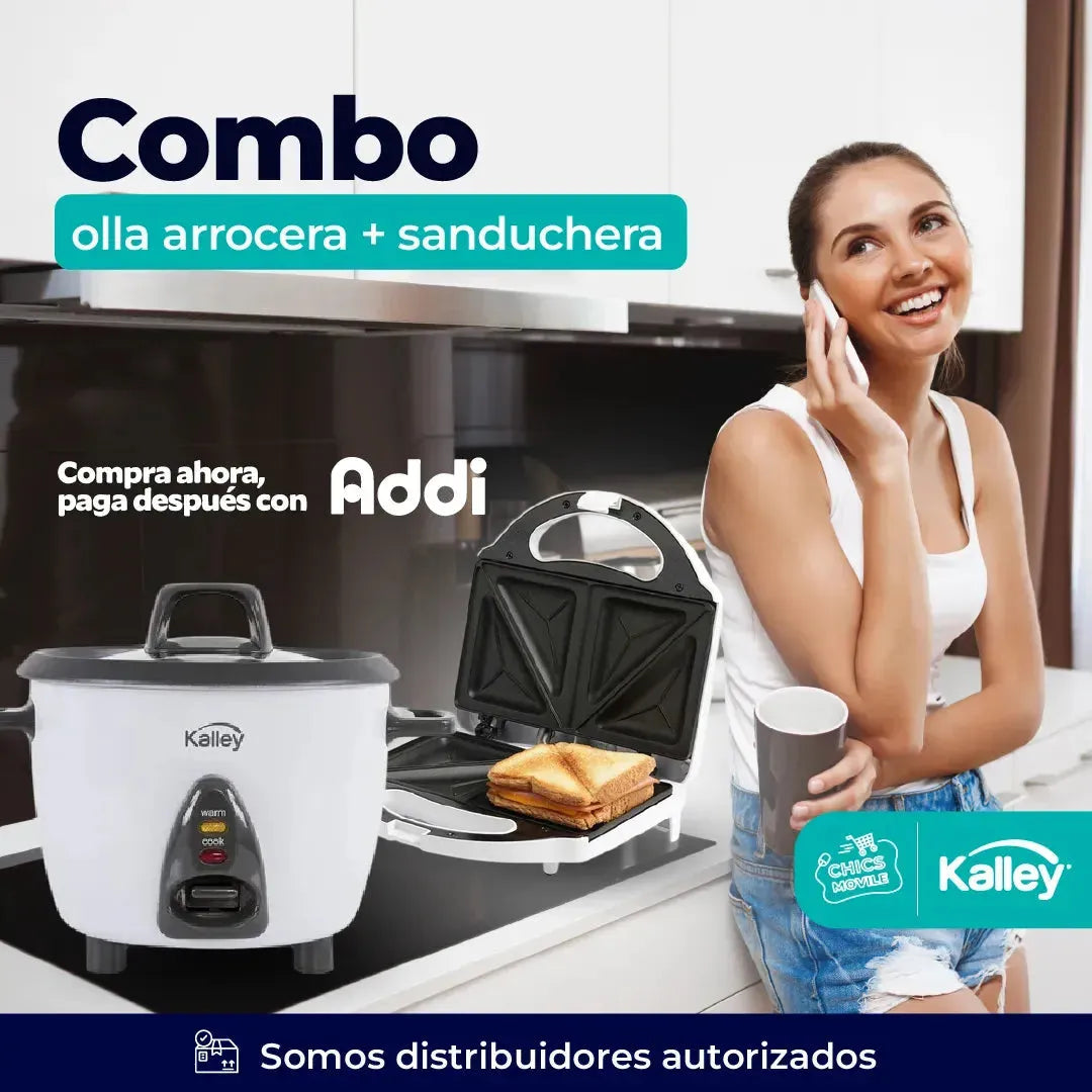 Combo KALLEY Sanduchera + Cafetera ☕🍲 - Chics Movile