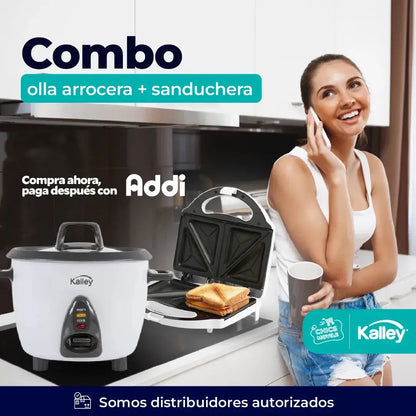 Combo KALLEY Sanduchera + Cafetera ☕🍲 - Chics Movile