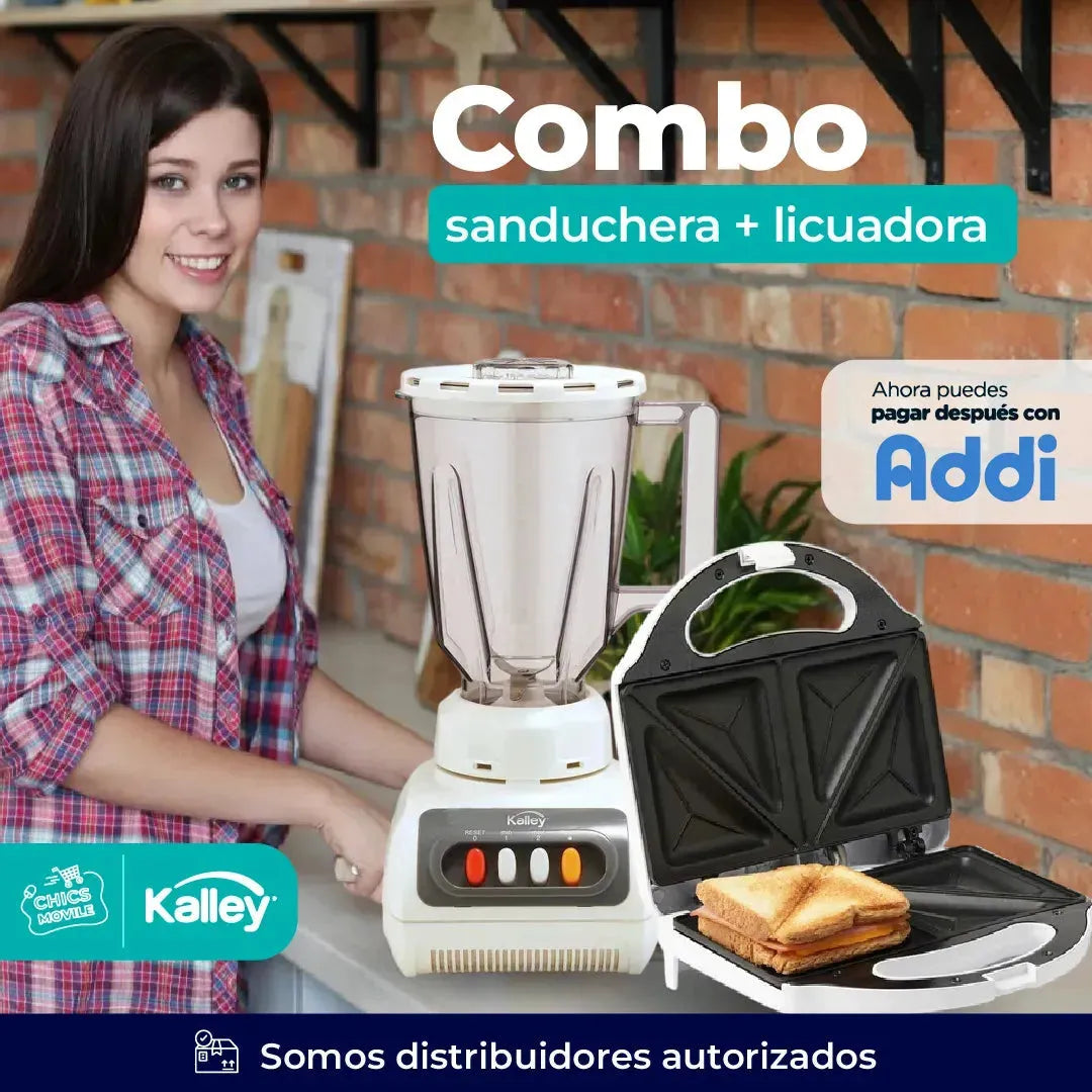 Combo KALLEY Licuadora + Sanduchera ☕️🥪🍚 - Chics Movile