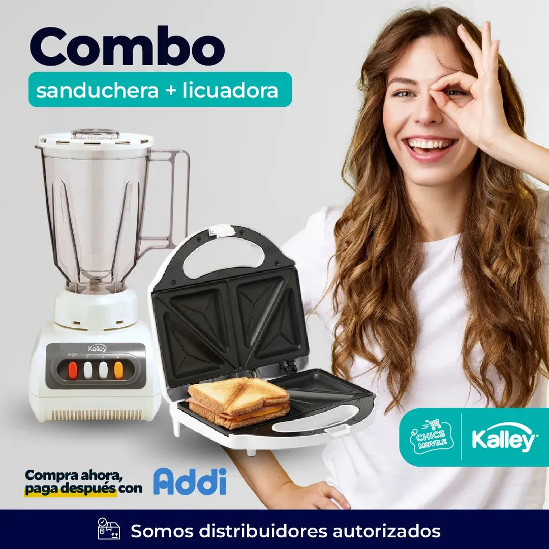 Combo KALLEY Licuadora + Sanduchera ☕️🥪🍚 - Chics Movile