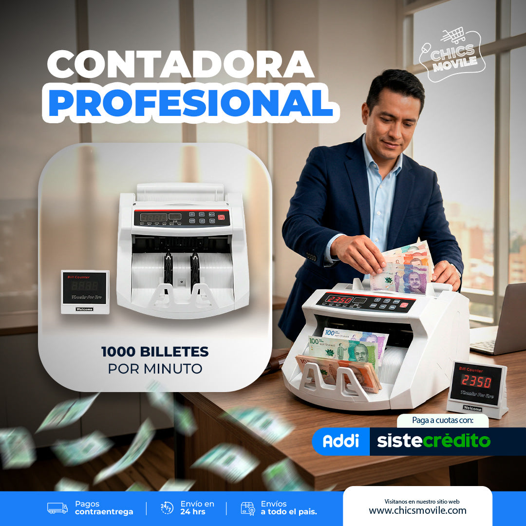 Maquina Contadora Profesional de Billetes
