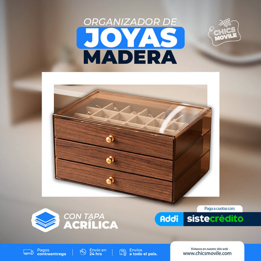 Organizador de Joyas de Madera