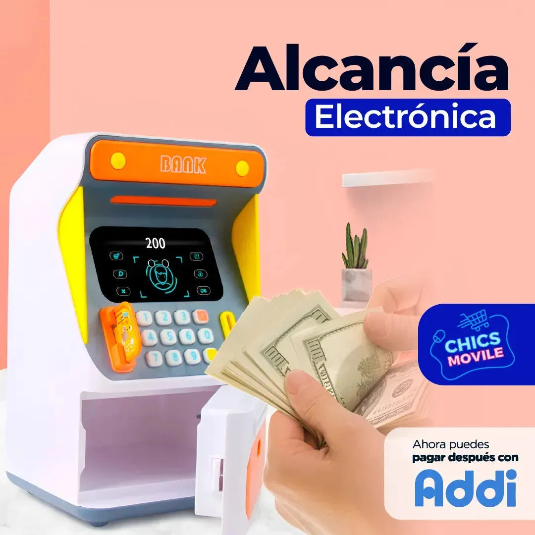Alcancia Electrónica en Forma de Cajero 🏧💳 - Chics Movile