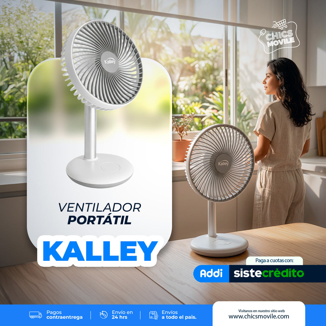 Ventilador Recargable de Mesa Kalley