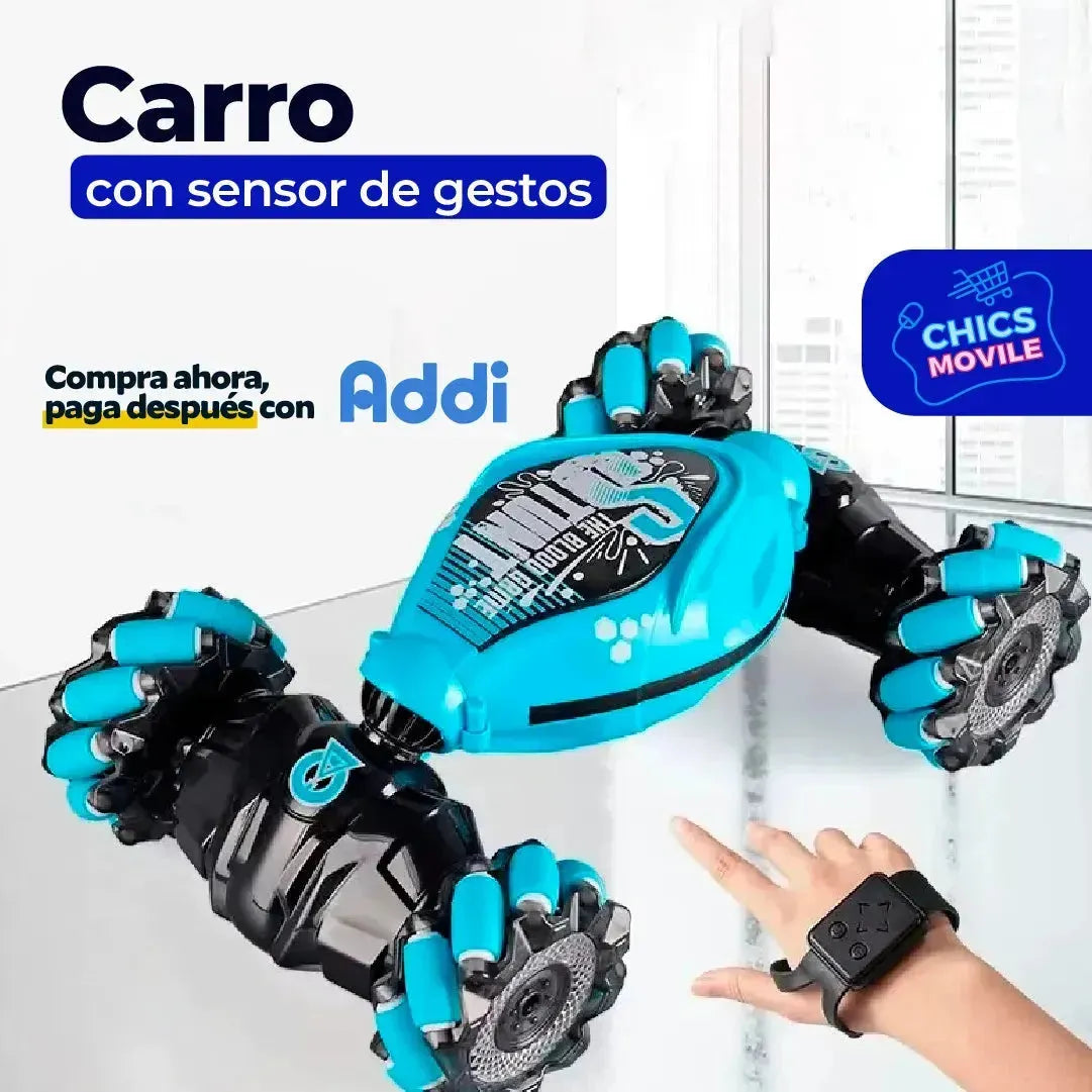Coche Stunt Control Remoto Reloj Sensor De Gesto Recargable 🚘🖐🏻👋🏻 - Chics Movile