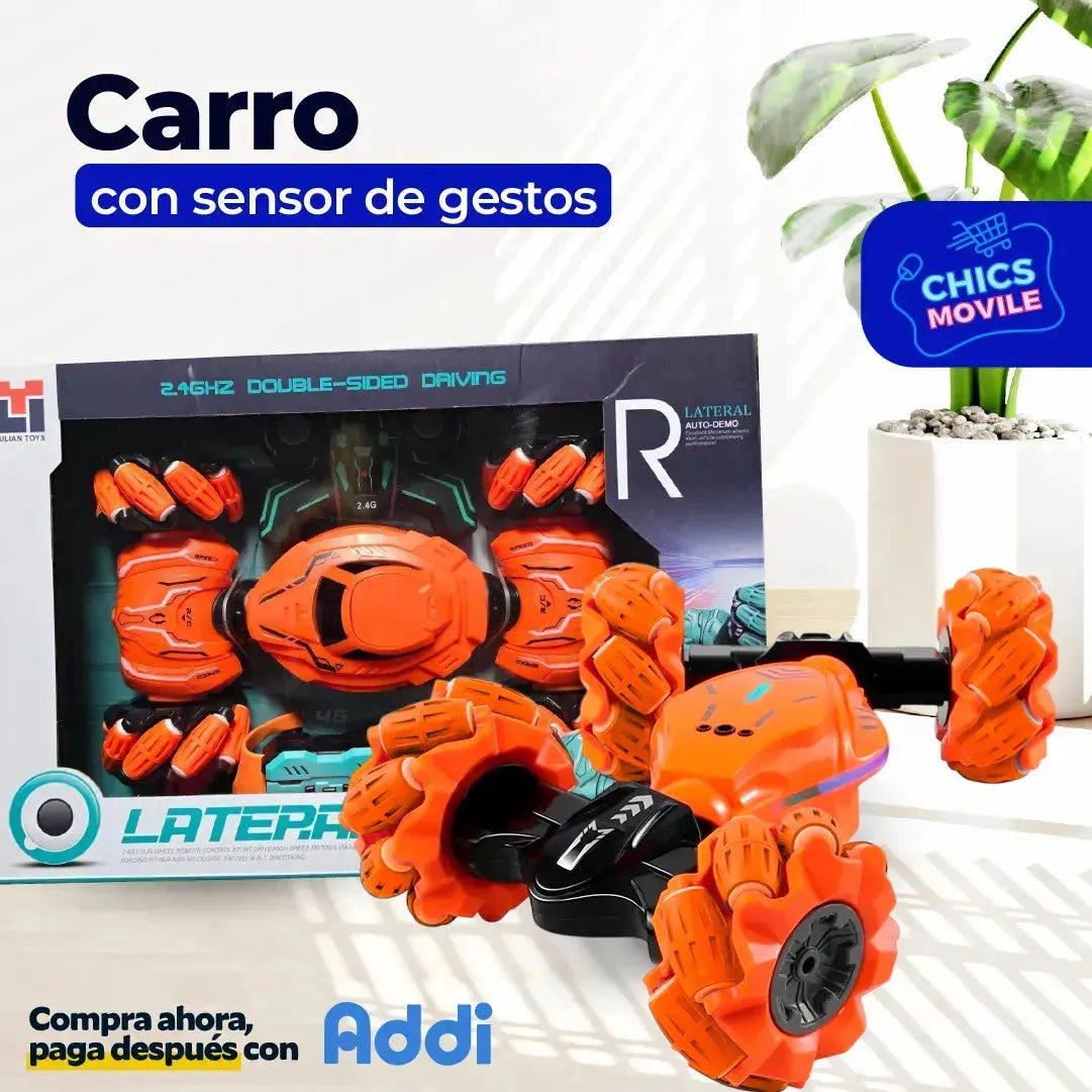 Coche Stunt Control Remoto Reloj Sensor De Gesto Recargable 🚘🖐🏻👋🏻 - Chics Movile
