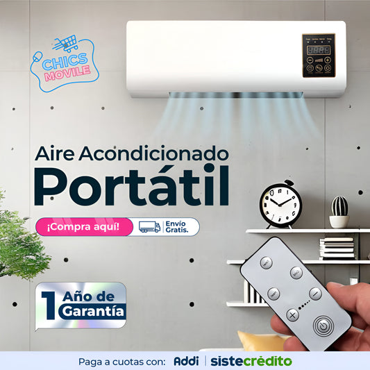 Aire Acondicionado Portátil 2 en 1 de Pared