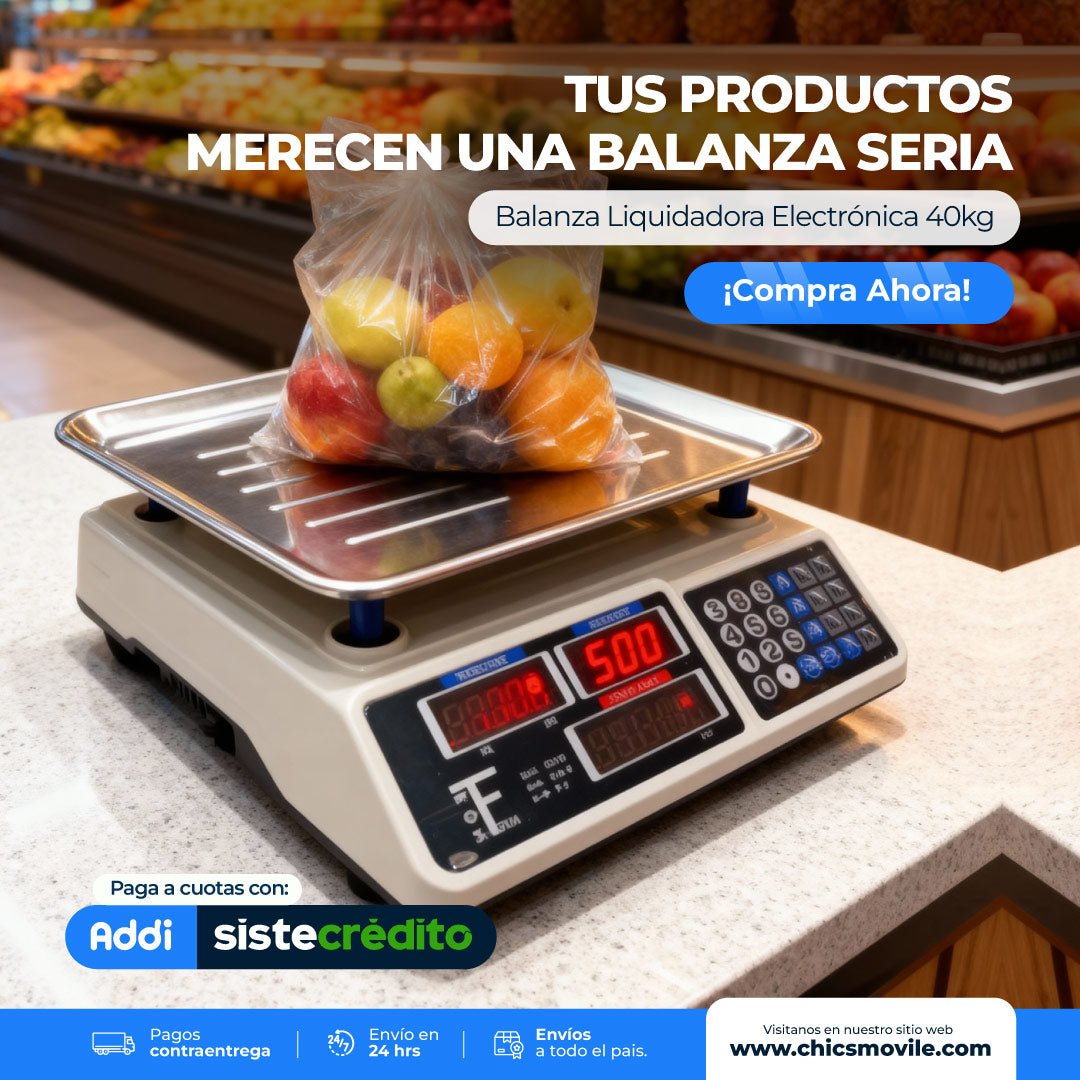Balanza Liquidadora Electrónica 40kg Digital Gramo En Gramo ⚖️