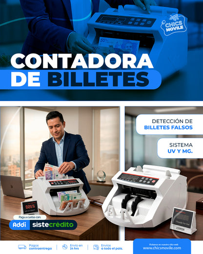Maquina Contadora Profesional de Billetes