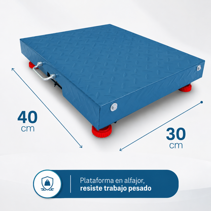 Balanza Báscula Inalámbrica 200kg En Alfajor Recargable Icm Color Azul acero 110V/220V 🥑⚖️♎