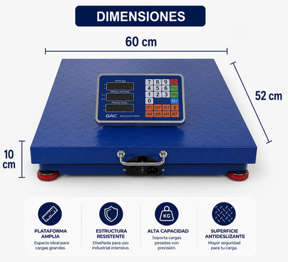 Balanza Plataforma de 400 KG inalámbrica