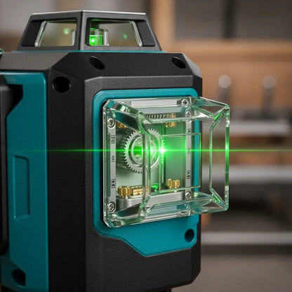 Nivel láser 4D de 16 Líneas Verde Kit completo con Trípode