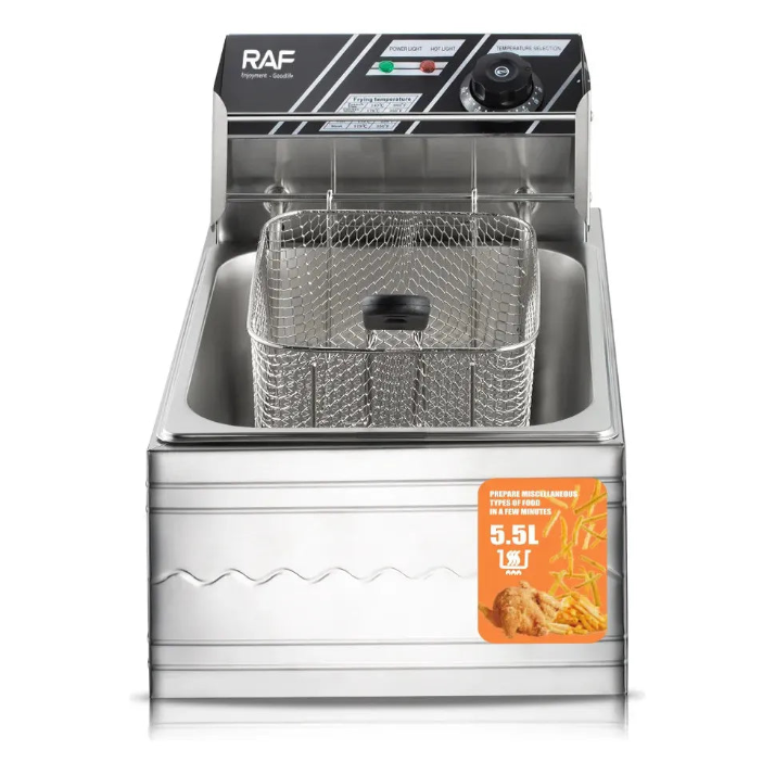 Freidora Eléctrica RAF 6 Litros 1600W Acero Inoxidable