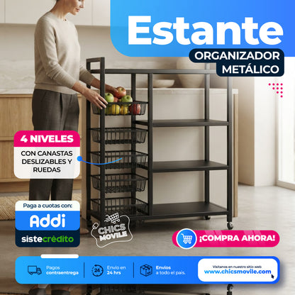 Estante Organizador Multifuncional Metálico
