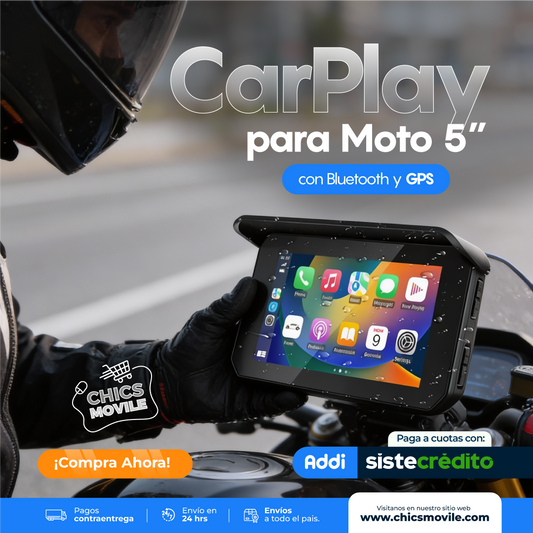 CarPlay de 5 pulgadas para Moto de  con Bluethood y GPS