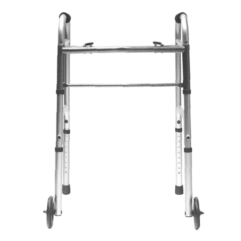 Caminador Con Ruedas de 5" En Aluminio Color Gris Konfort Plus