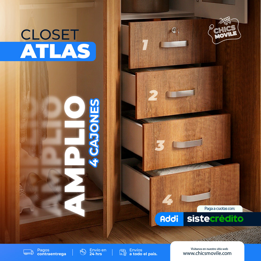 Closet ATLAS con Espejo