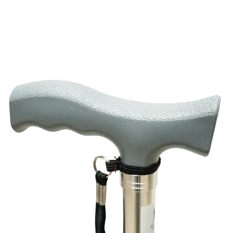 Bastón Con Empuñadura En T Ergonómico Color Cromo Konfort Plus