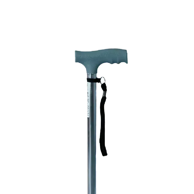 Bastón Con Empuñadura En T Ergonómico Color Cromo Konfort Plus