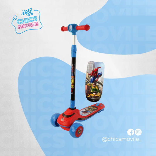 Scooter Infantil De Personajes Con Luces ⛸️🏃🏻‍♂️👦🏻 - Chics Movile