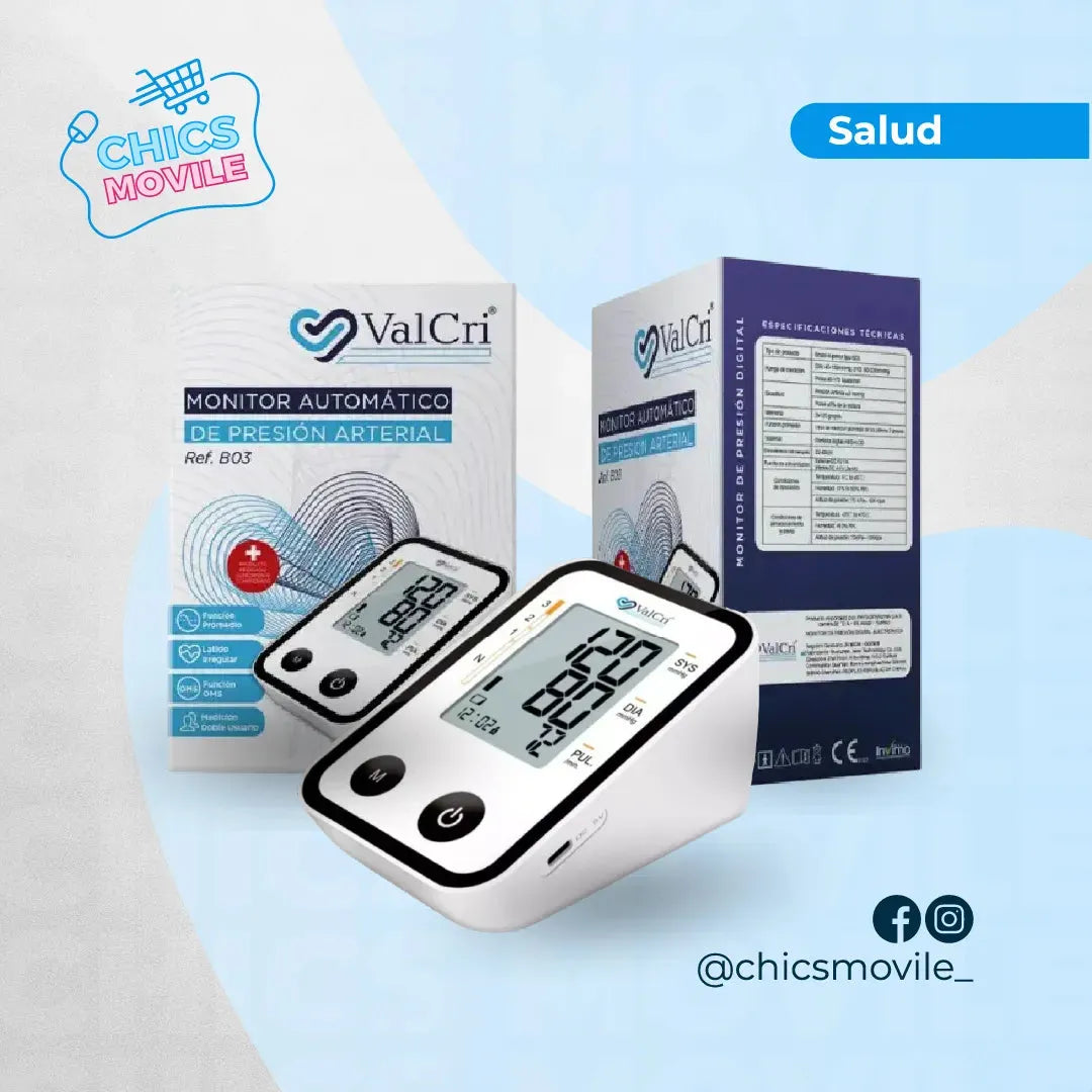 Tensiómetro Digital de Brazo + Cable USB - Chics Movile