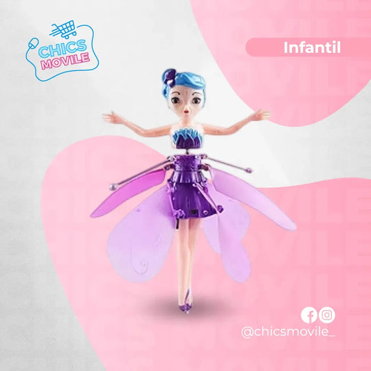 Juguete Para Niña Hada Voladora Con Luces Bateria Recargable 🧚🏻‍♂️🧚🏻‍♀️👸🏻 - Chics Movile