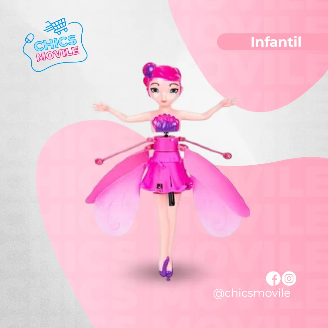 Juguete Para Niña Hada Voladora Con Luces Bateria Recargable 🧚🏻‍♂️🧚🏻‍♀️👸🏻 - Chics Movile