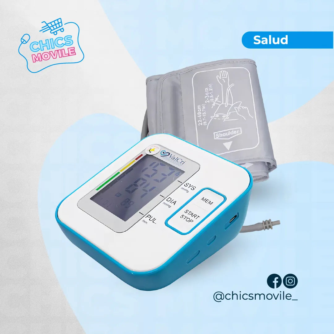 Tensiómetro Digital De brazo Valcri Modelo B07 con altavoz - Chics Movile