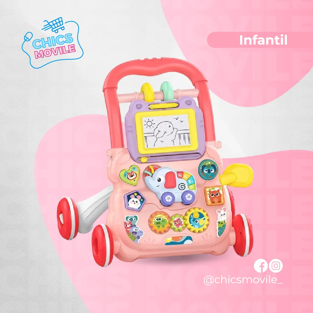 Andadera Didáctica Y Musical Para Bebé Con Tablero Mágico 👶 - Chics Movile